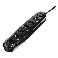 Regleta 6 Tomas Spirit Negra Hama