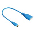 Cabl. OTG USB A H-MicroUSB Slim 0,15m Azul Hama