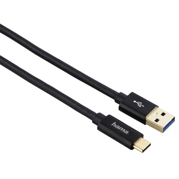 Cable PC USB Tipo C M - USB A 3.1 M 1m Hama