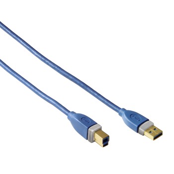 Cable USB 3.0 A- B TEC Azul 1.8m Hama