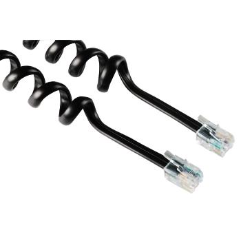 TELF Cable Rizado 4p4c M-4p4c M 1,5m Negro Hama