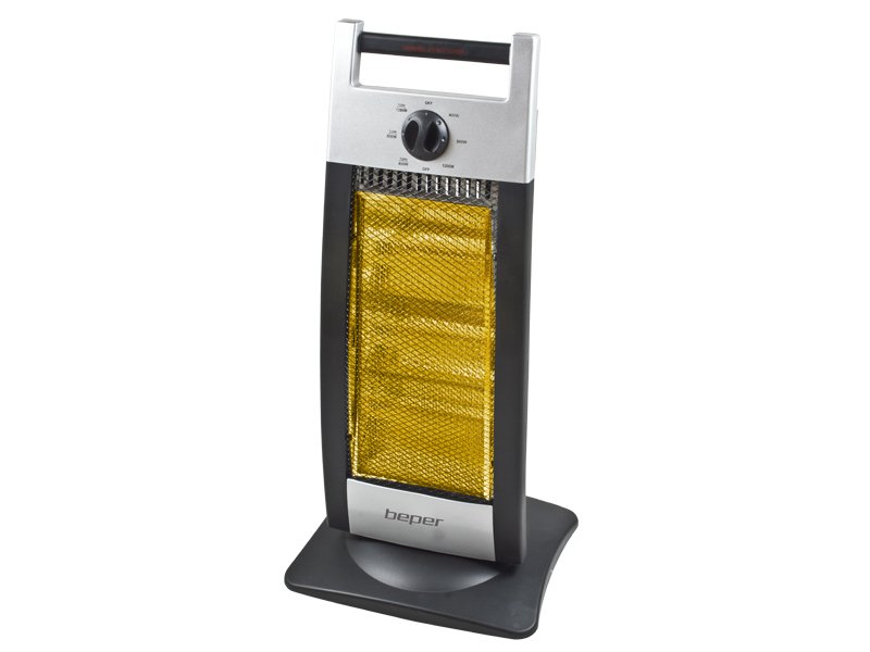 Estufa Alogena Negro/Gris 3 potencias Beper