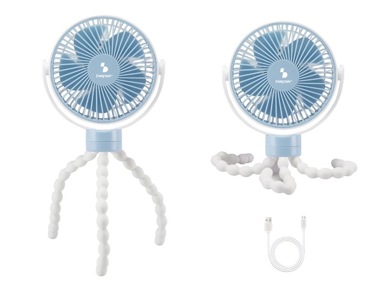 Ventilador Mini C/Tripode Recargable Beper