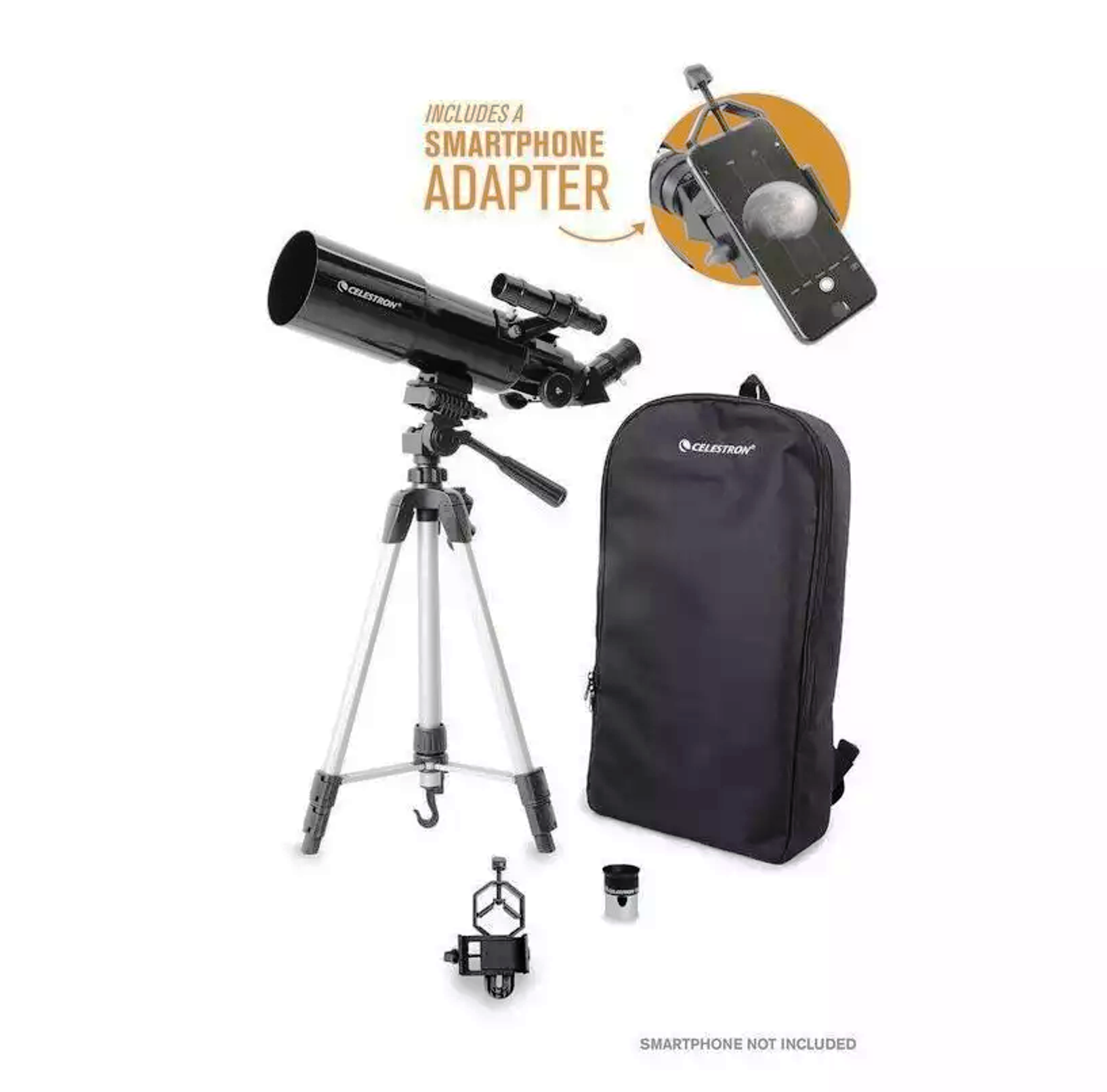 Telescopio Travel Scope 80 C/Adaptador Movil - Celestron
