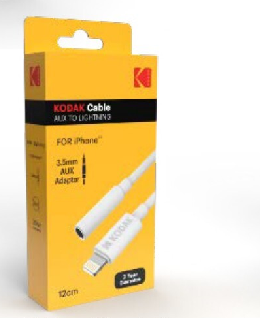 Cable Lightning @ Aux H 10cm 30425842 Kodak