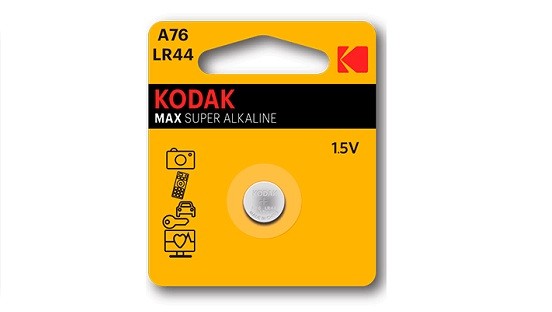 Pila Boton B(1) Litio Alkalina Max Ultra AG76 / LR44 1.5V Kodak