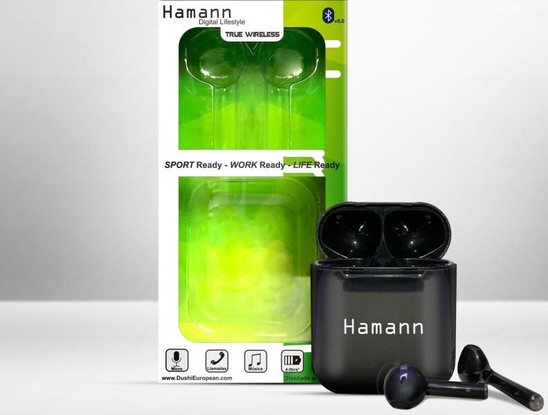 Aur. Estereo Mini Xs BT 5.0 TWS Bk Hamann