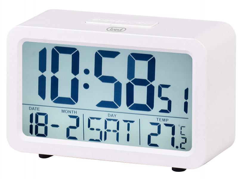 Reloj Despertador C/Temp/Calend SLD 3P60 Wh Trevi