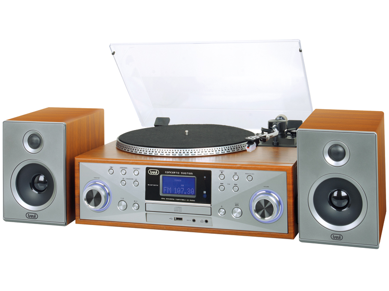 Tocadisco Amp. C/Radio/CD/USB/SD Rec Negro Trevi